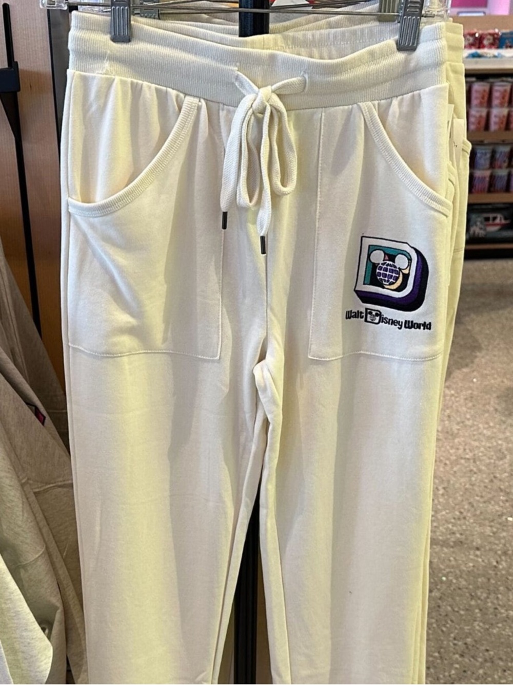 DISNEY PARKS CREAM JOGGERS SIZE L